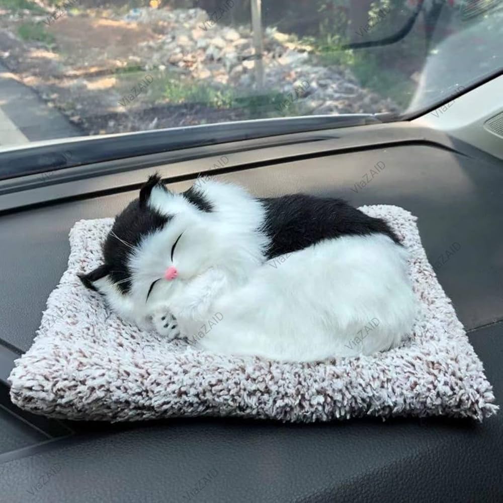 Sleeping Cute Cat for Car Dashboard and Home Decor