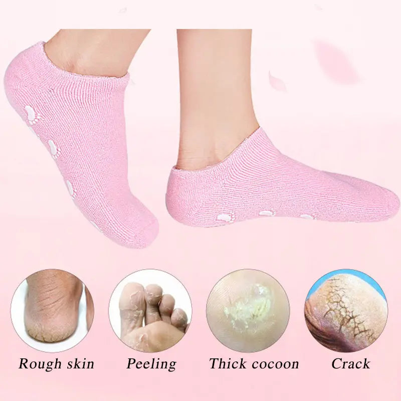 Moisturizing Silicone Socks Gloves Grip Gel