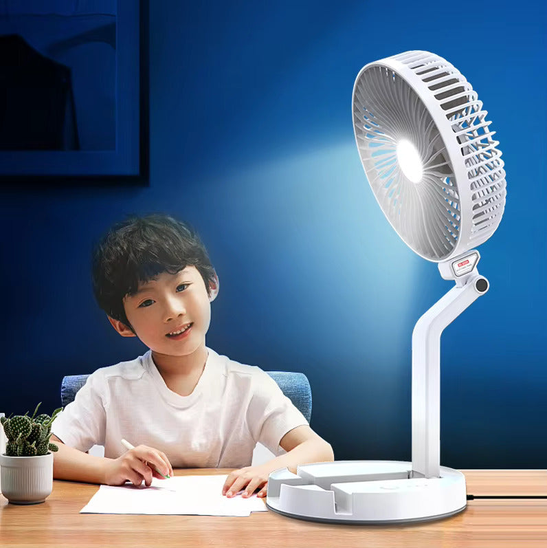 Rechargeable Fold Fan Table with Led light