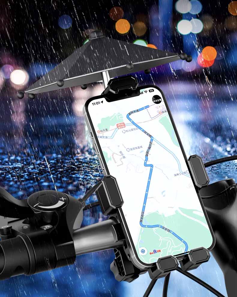 Bike & Motorcycle Phone Holder With Umbrella