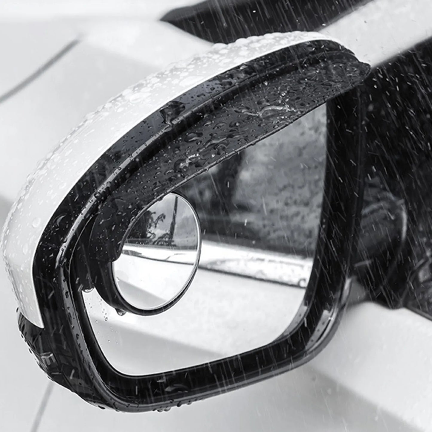 2Pcs rain shield guard eyebrow with folding mirror