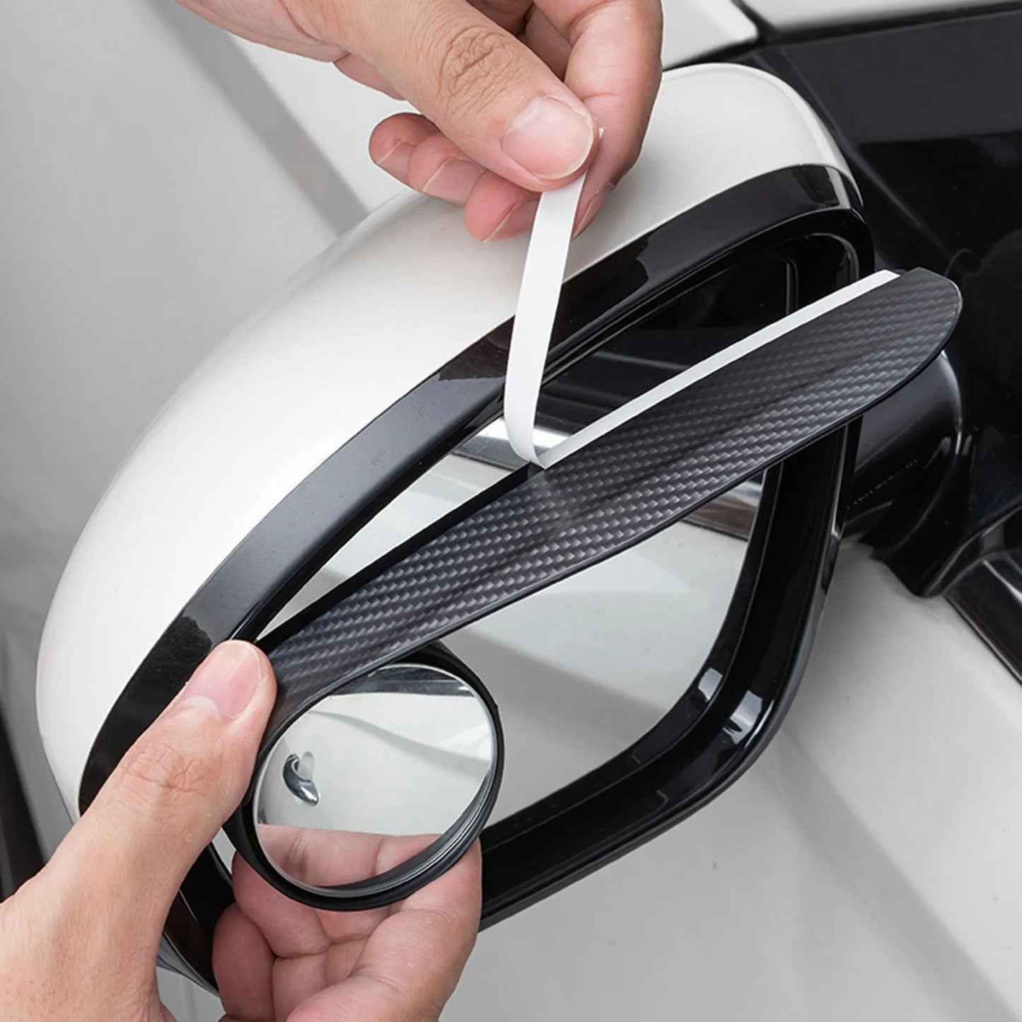 2Pcs rain shield guard eyebrow with folding mirror