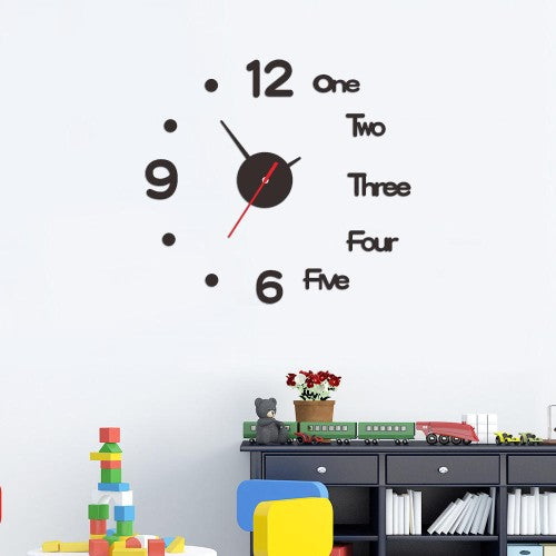 Creative 3D DIY Luxury Digital Wall Clock